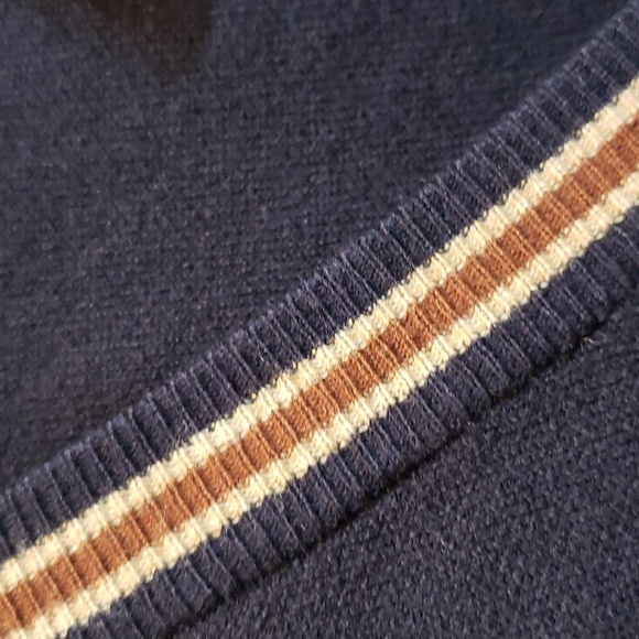 House of Harlow 1960 NWT One Size Navy Blue with Trim Pullover Poncho - Picture 7 of 7